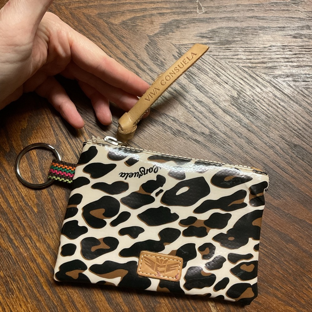 Consuela Leopard Print Wristlet Keychain